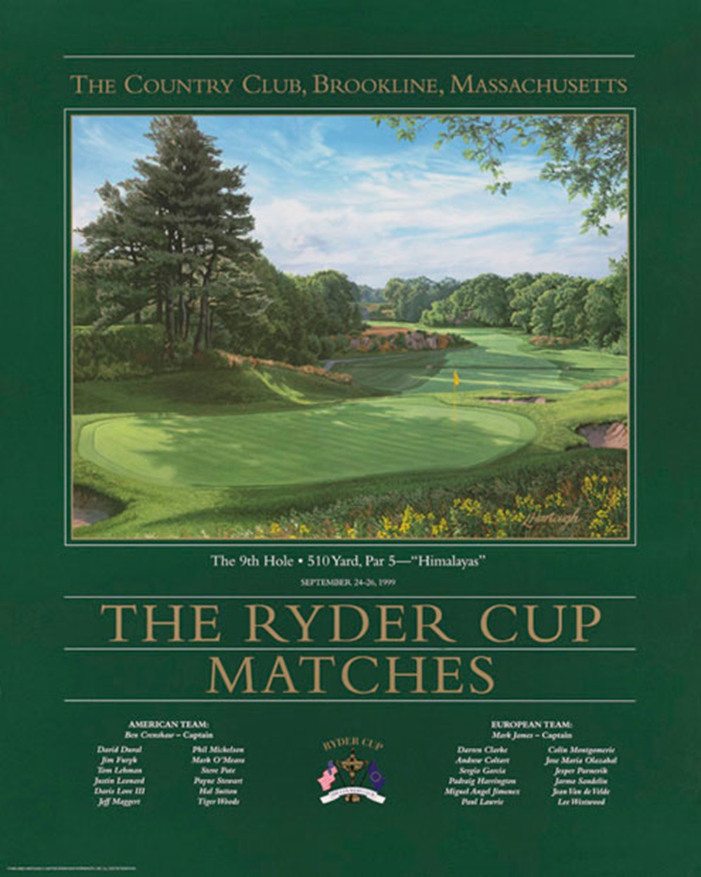 Ryder Cup Poster, #9 Himalayas The Country Club, 1999